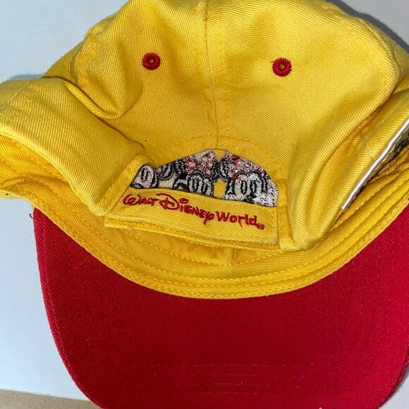 Walt Disney World Minnie Mouse Hat Cap Strap Back Kids 3-7 Logo Red & Yellow - Picture 5 of 8